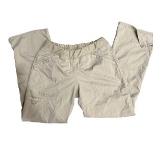 Cherokee Workwear Scrubs Pants Petite XS Khaki Utility Cargo Nurse Medical